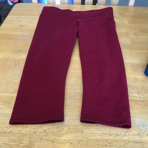Fabletics Maroon Capri Leggings